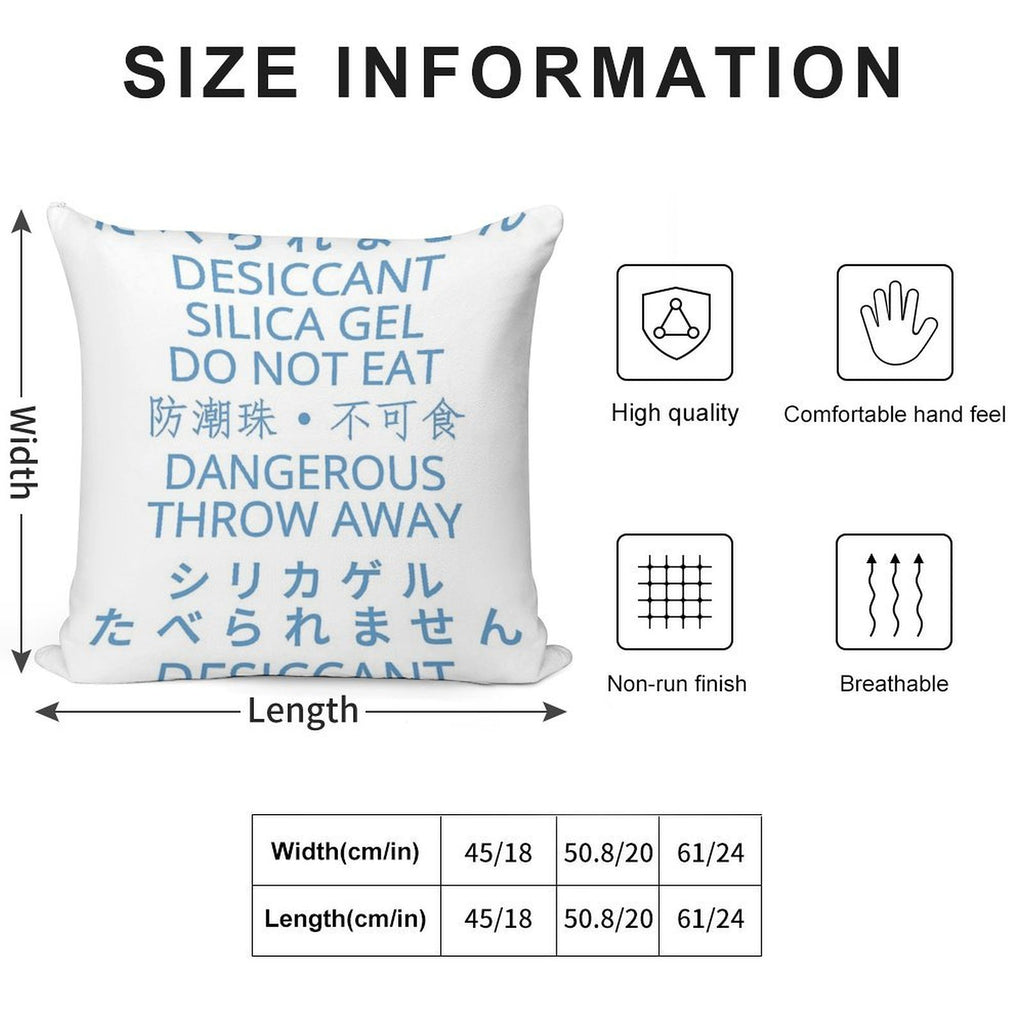 Desiccant Silica Gel Variation Soft Washable Throw Pillow