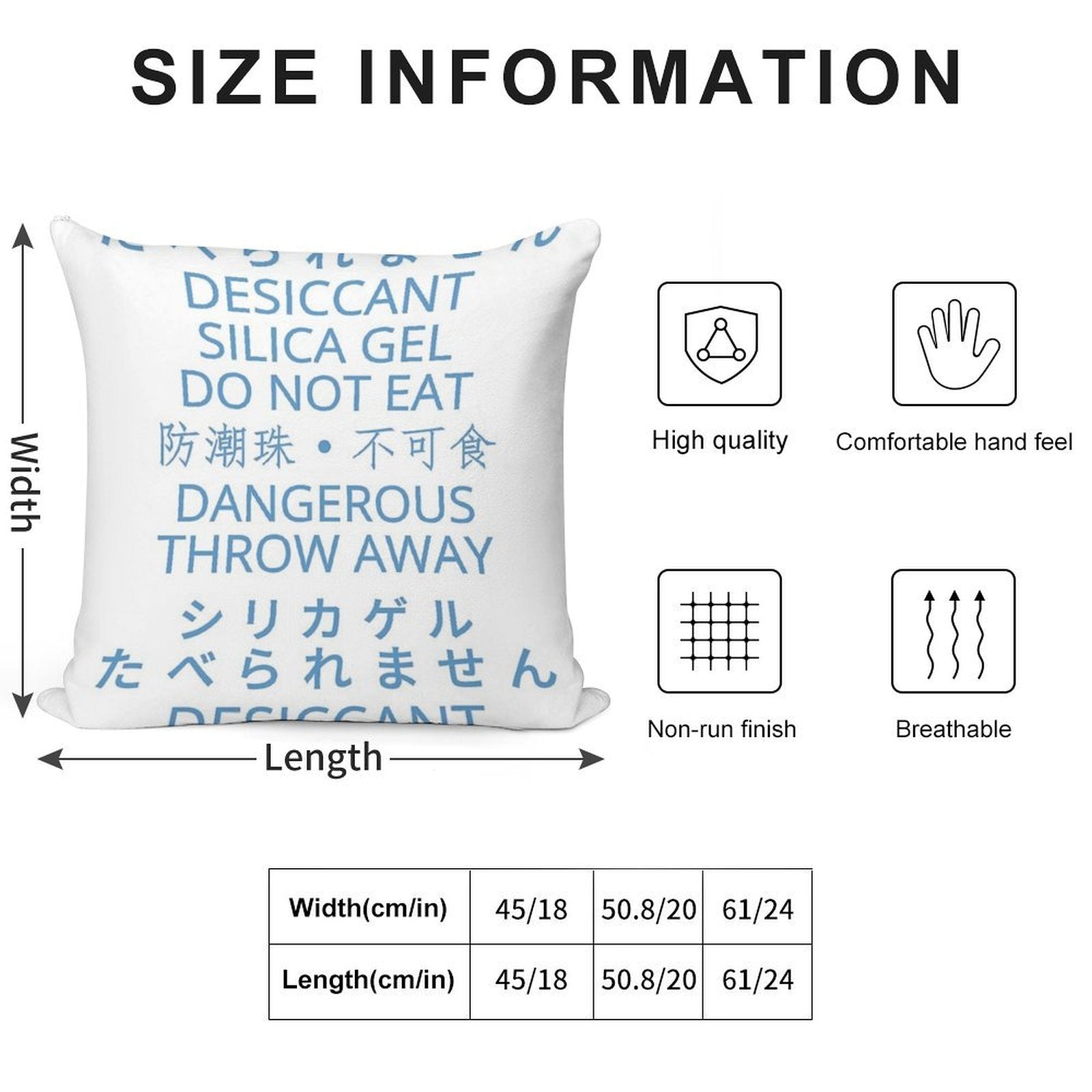 Desiccant Silica Gel Variation Soft Washable Throw Pillow