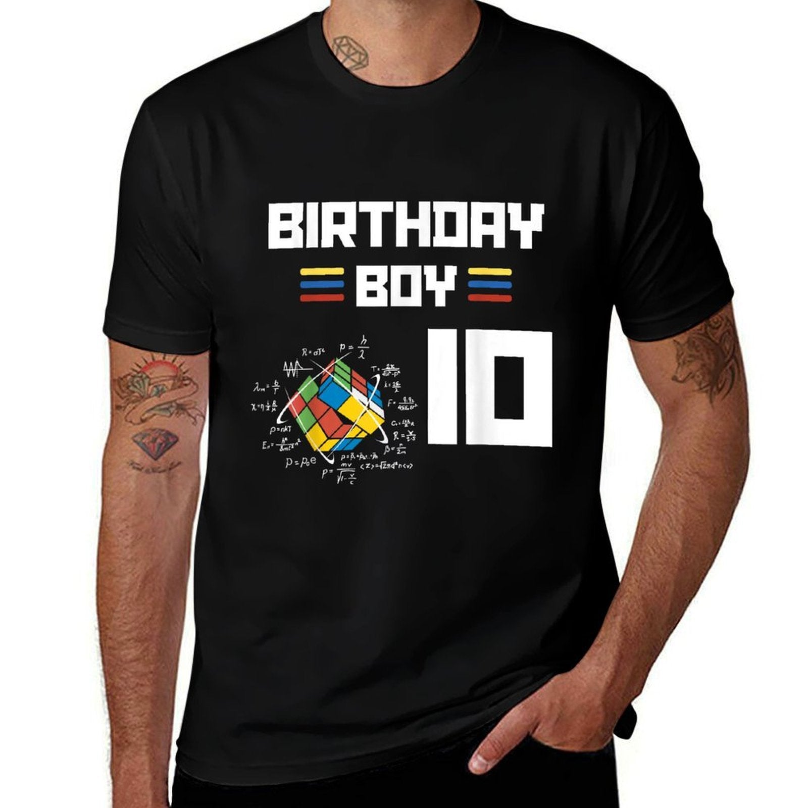 Birthday 10year Old Boy Puzzle Cube Speed Cubing 10th  Vintage-inspired T-Shirt