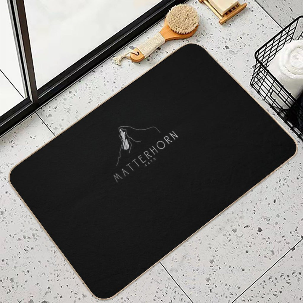 Matterhorn Alps Mountain Hiking Mountaineering Durable Bath Mat