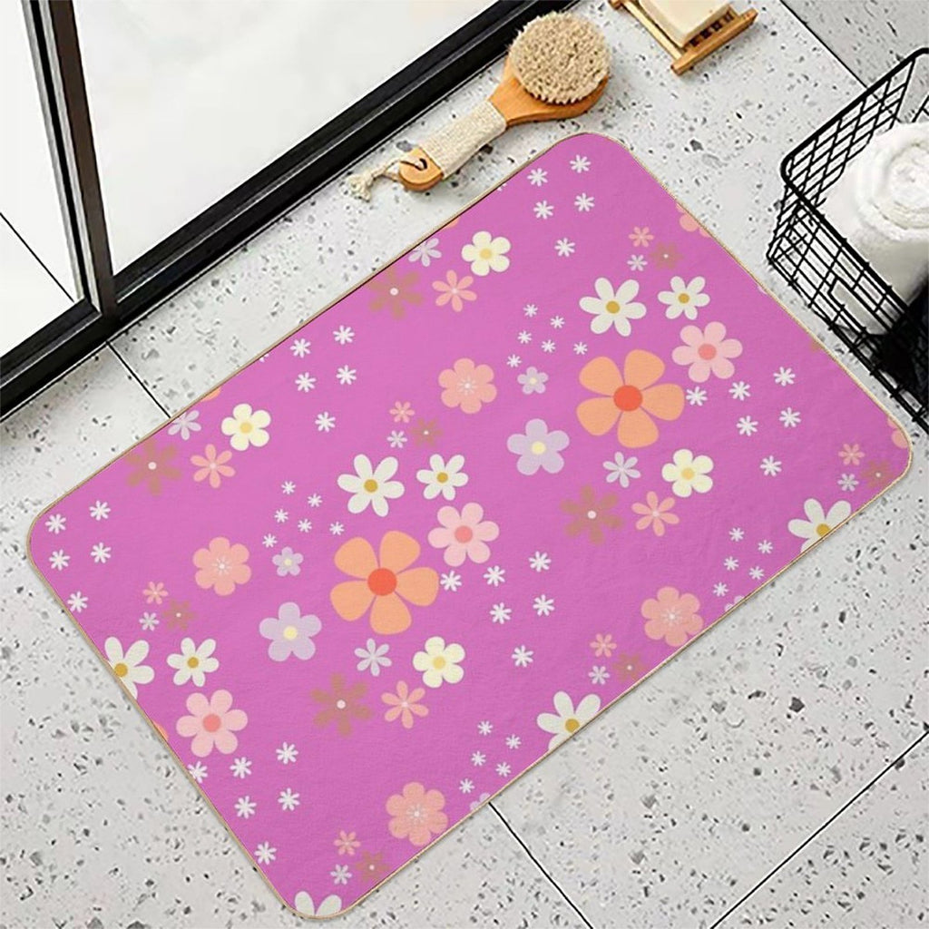 Wallpaper Frenzy Flower Power  Pet-Safe Bath Mat