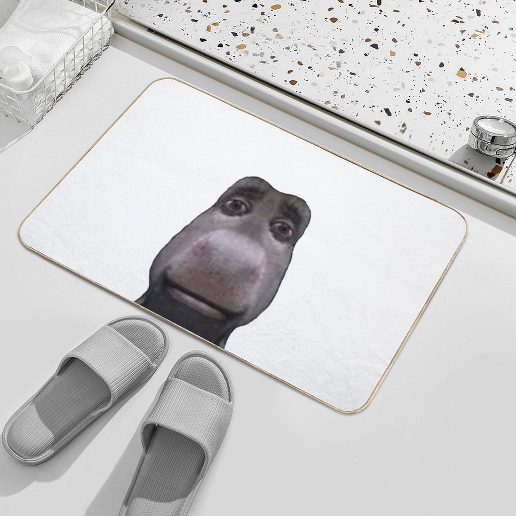 Donkey Stares Into Your Soul  Absorbent Bath Mat