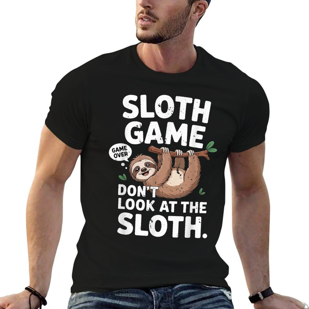Sloth Game Funny Kawaii Hanging Sloth Meme Saying  Relaxed-fit T-Shirt
