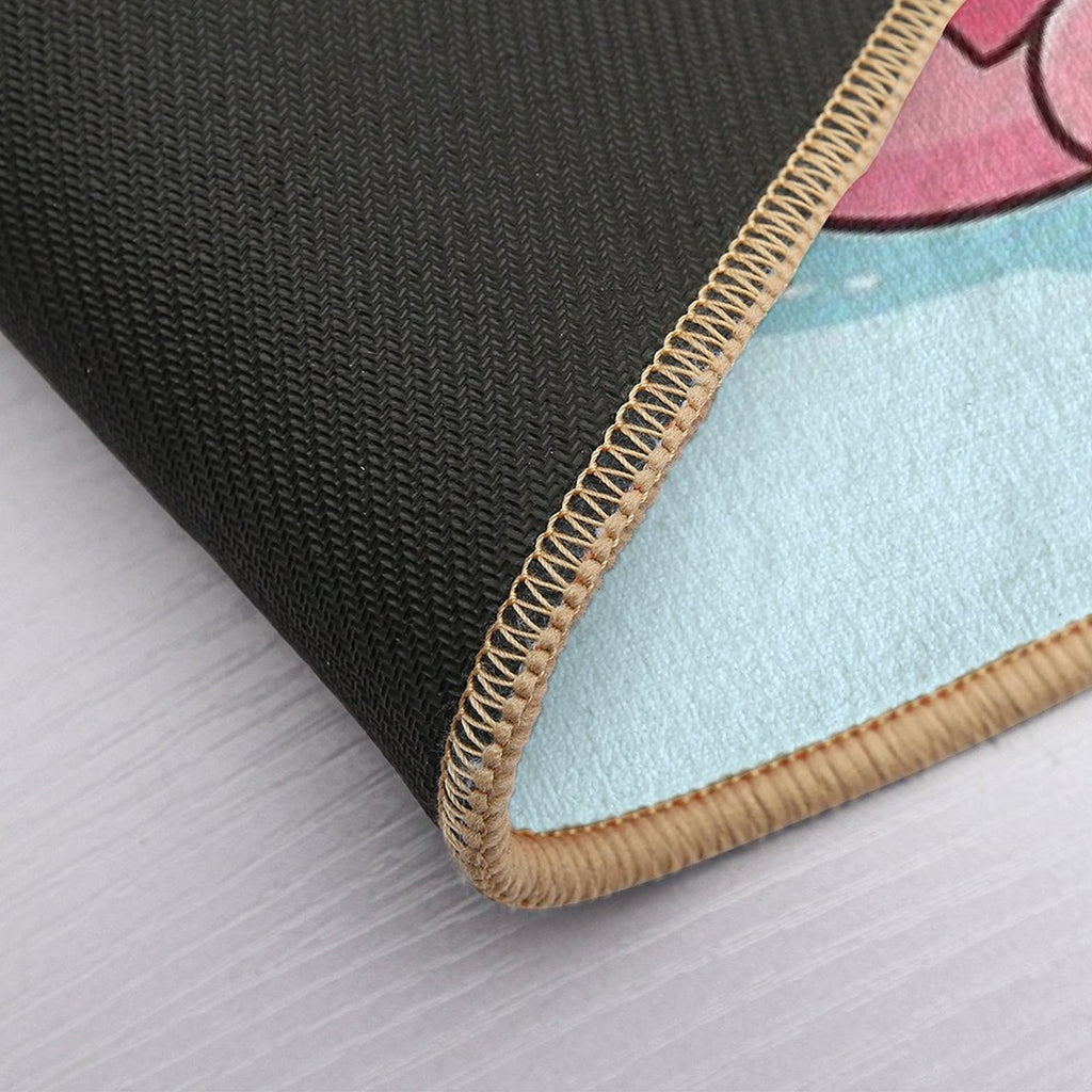 Cute Little Sloth Chilling On Flamingo Pool Float  Pet-Safe Bath Mat