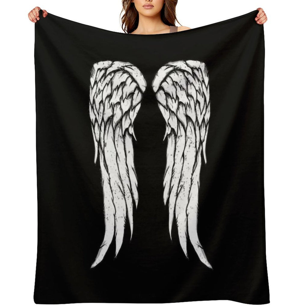 Daryl Dixon Wings - Zombie Compact Throw Blanket