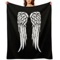 Daryl Dixon Wings - Zombie Compact Throw Blanket