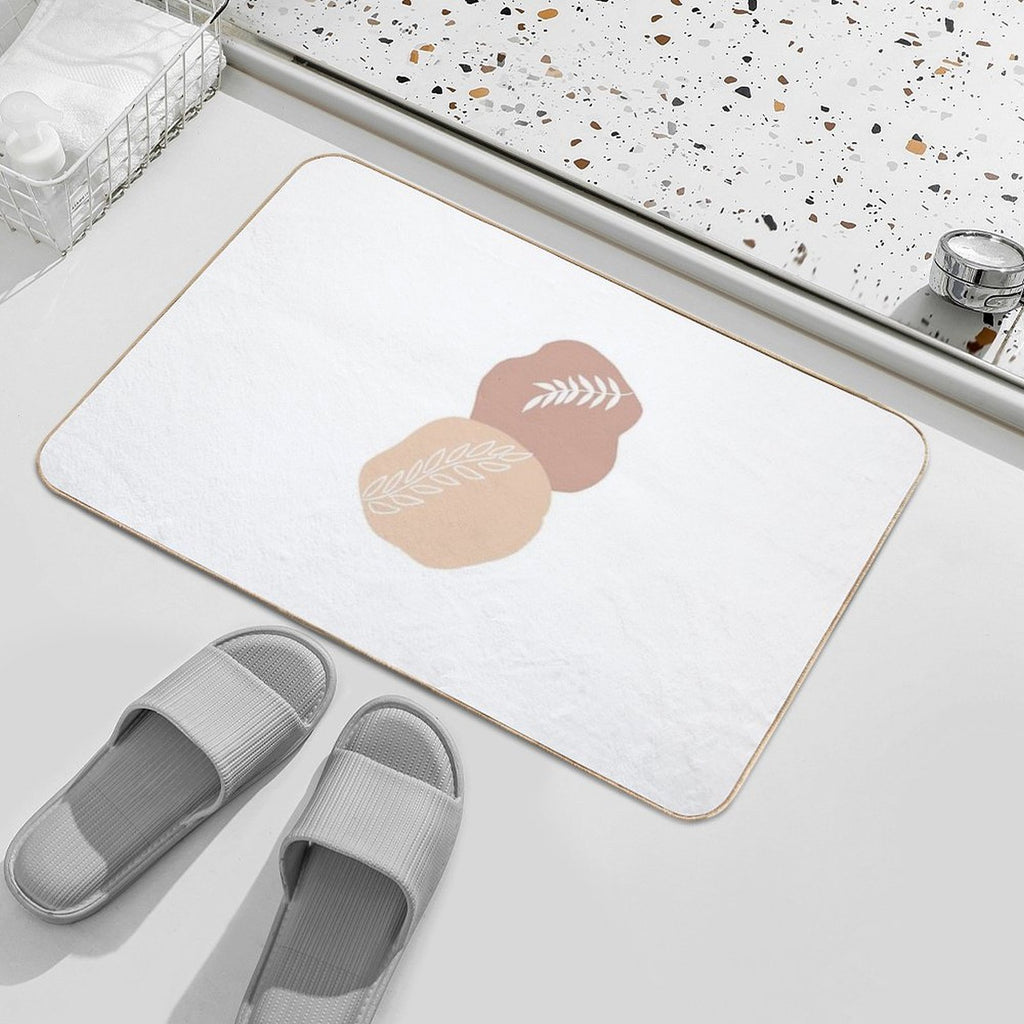 Brown Abstract Art  Multi-Purpose Bath Mat