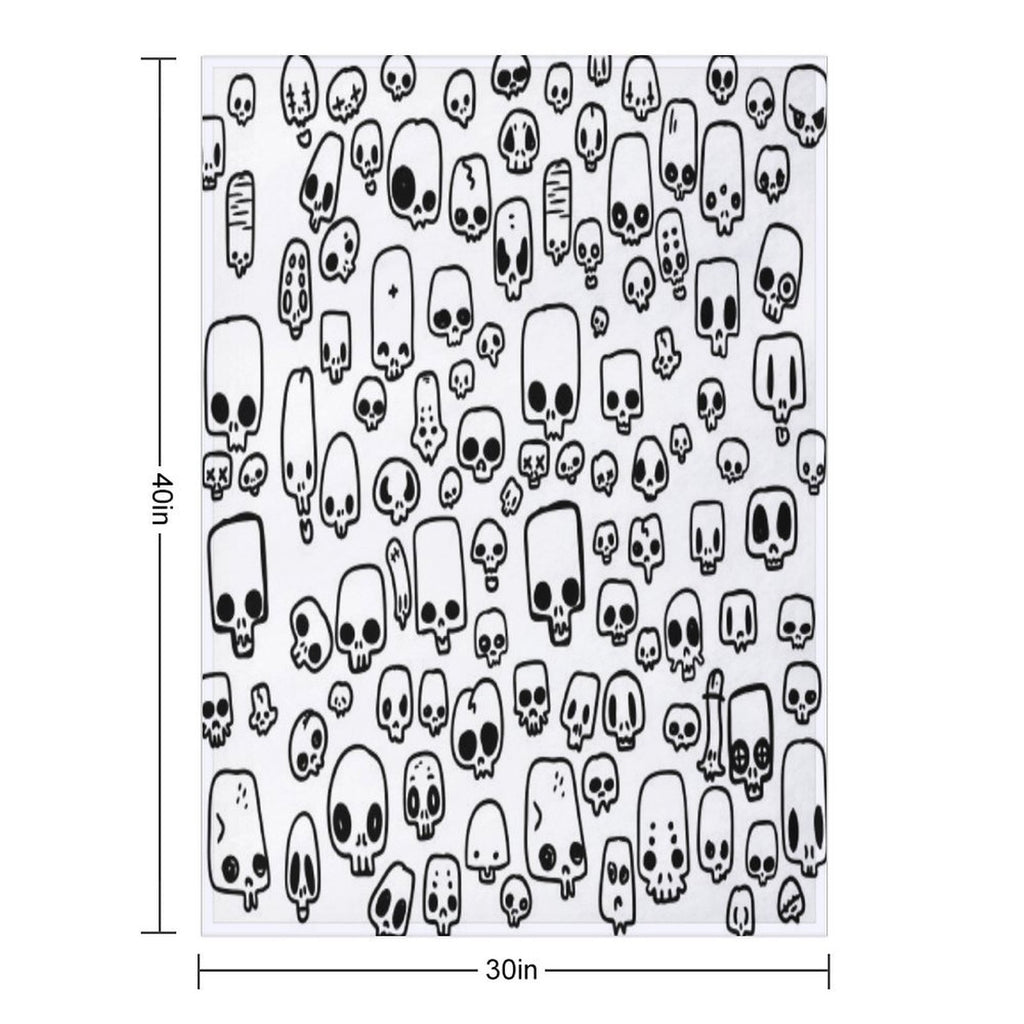 Mini Skulls Compact Throw Blanket