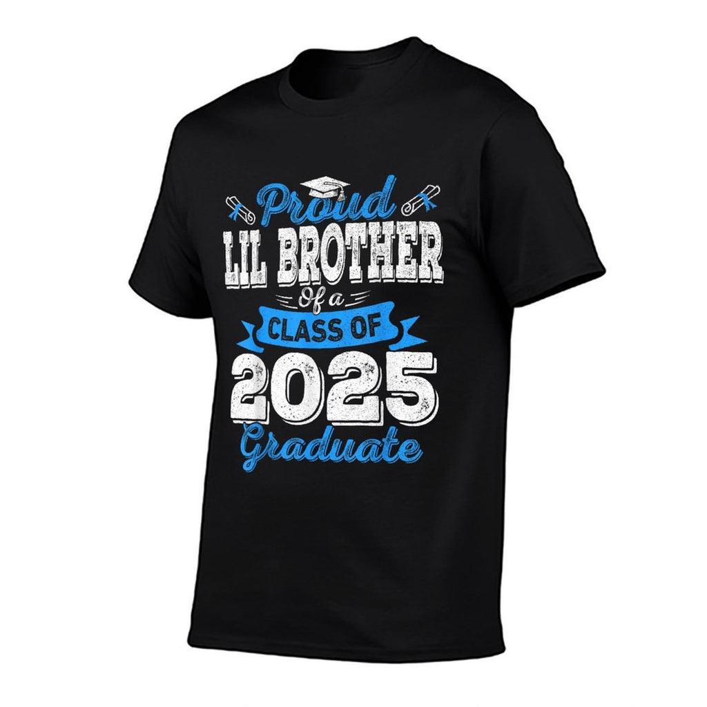 Lil Brother 2025 Graduation Proud Lil Brother Class of 2025  Heathered Texture T-Shirt