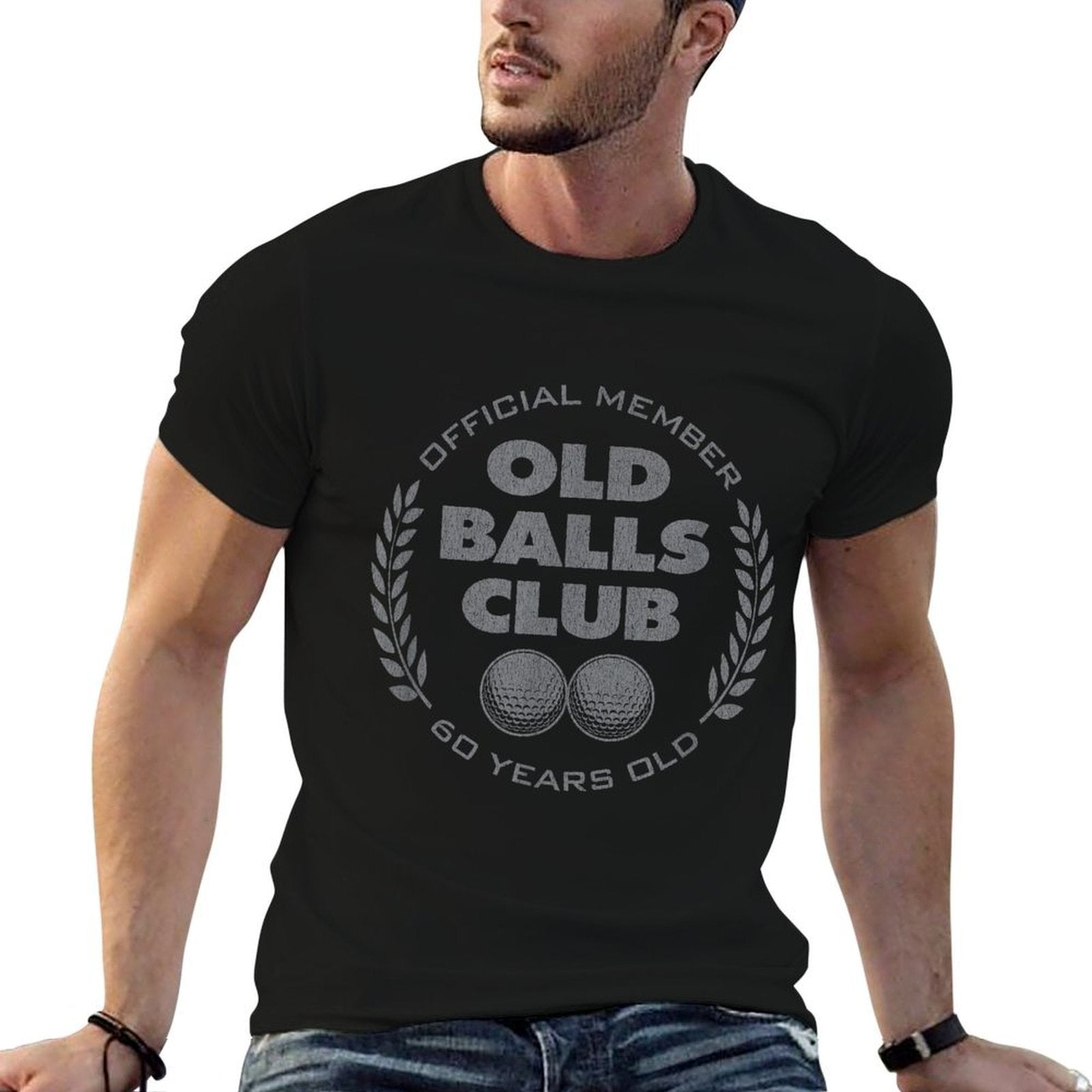 60 Year Old Golfer Golfing Golf 60th Birthday Old Balls Club  Easy-care T-Shirt