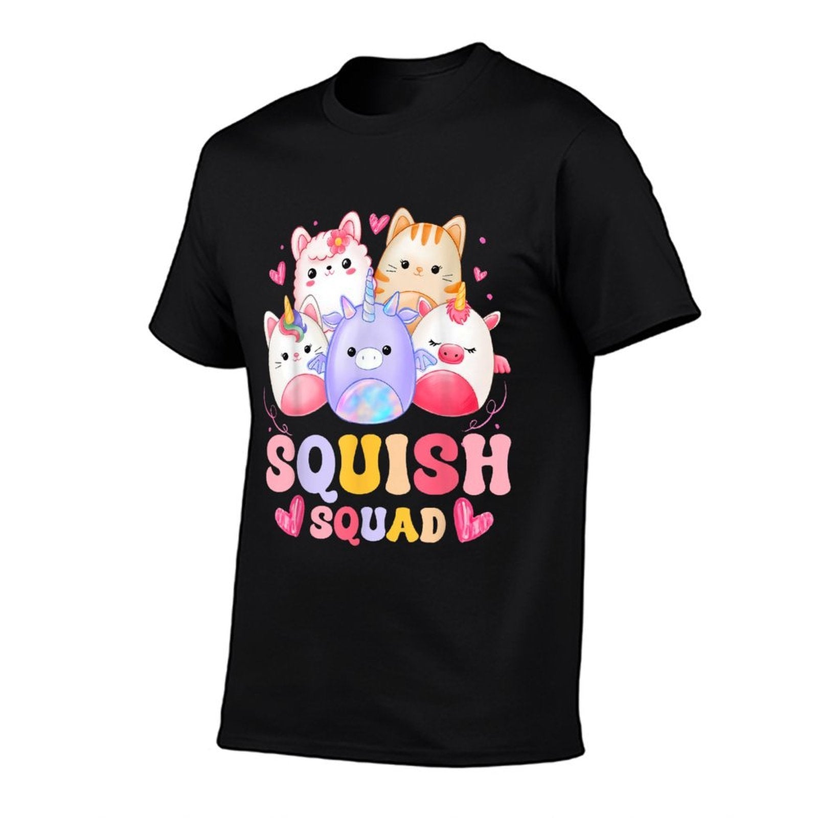 Squish Squad Birthday For Girls Kids Toddlers Groovy  Affordable Price T-Shirt