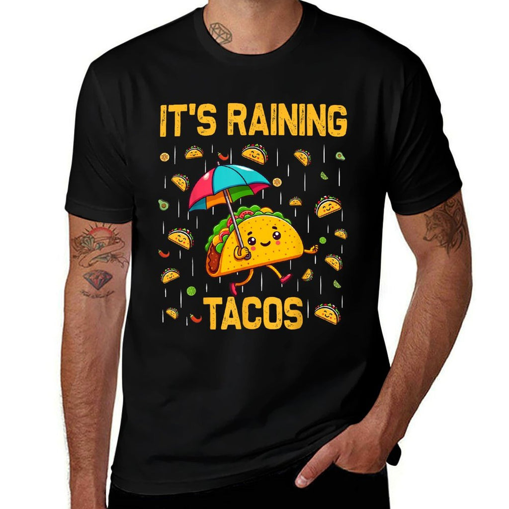 Its Raining Tacos Funny Taco Lovers Kids Girls Boys  Adult  Easy-care T-Shirt