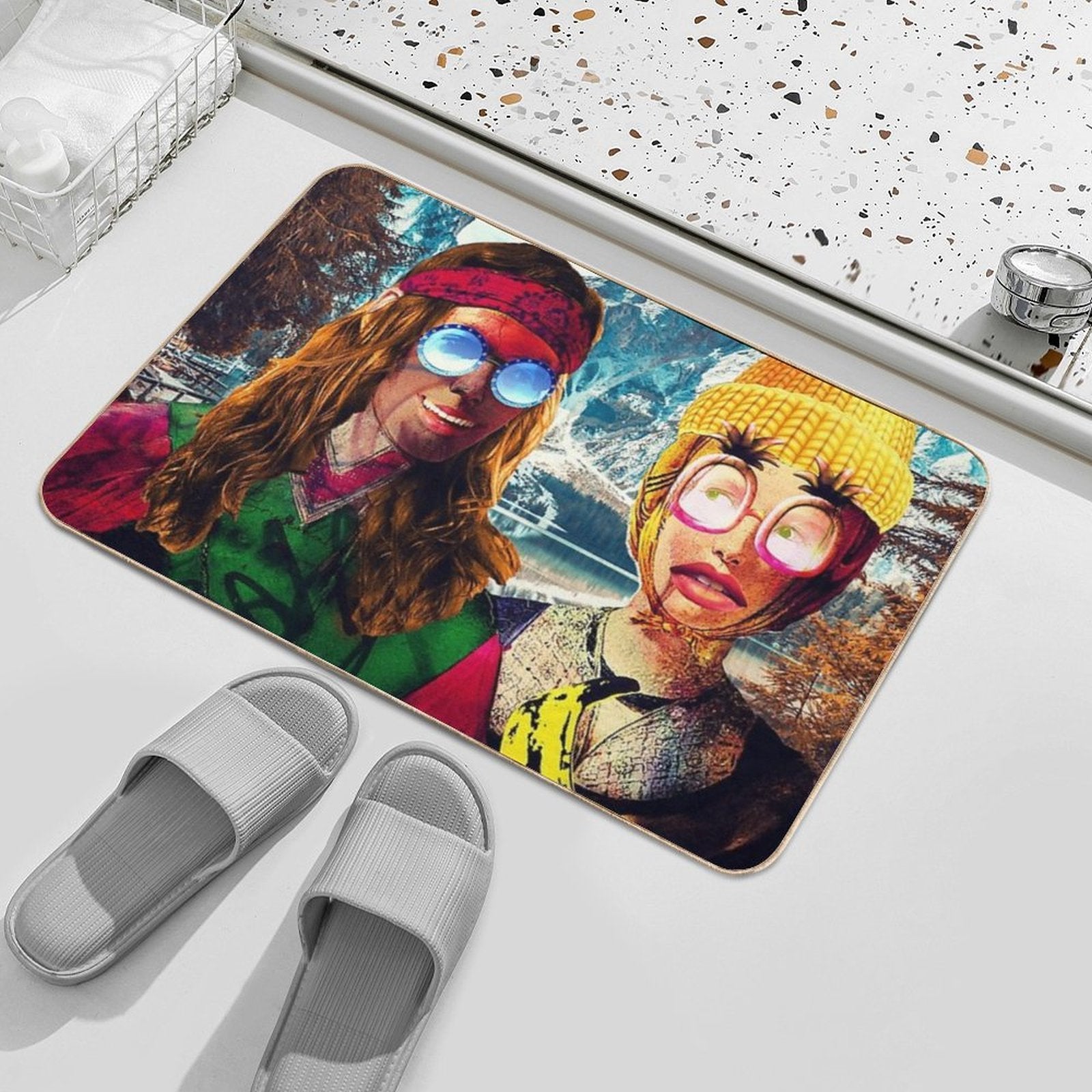 Georges De La Tour (The Fortune Teller) by Brysemal  Slip-Resistant Bath Mat