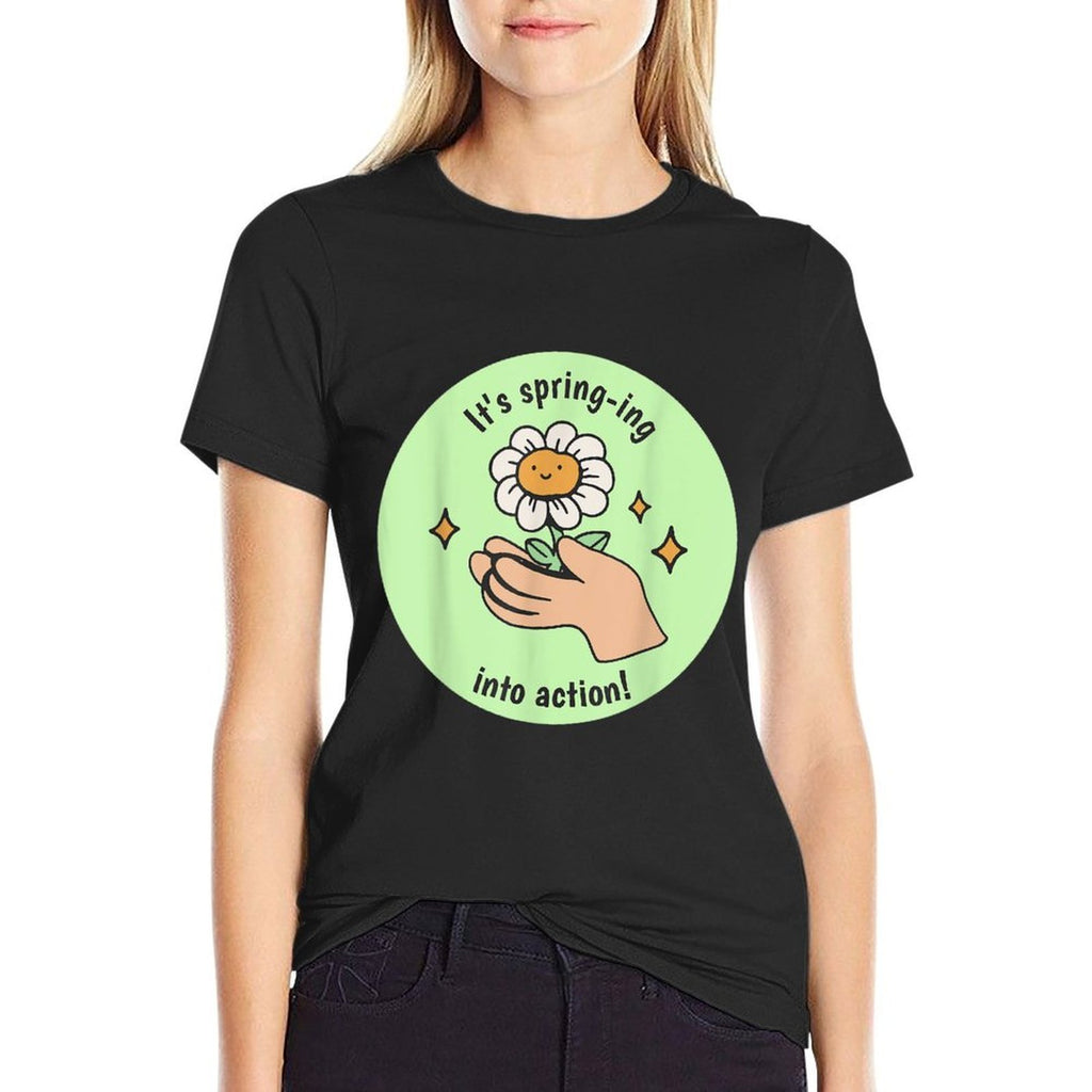Its Spring-ing Into Action! Funny Bloom Spring Present  Lightweight T-Shirt
