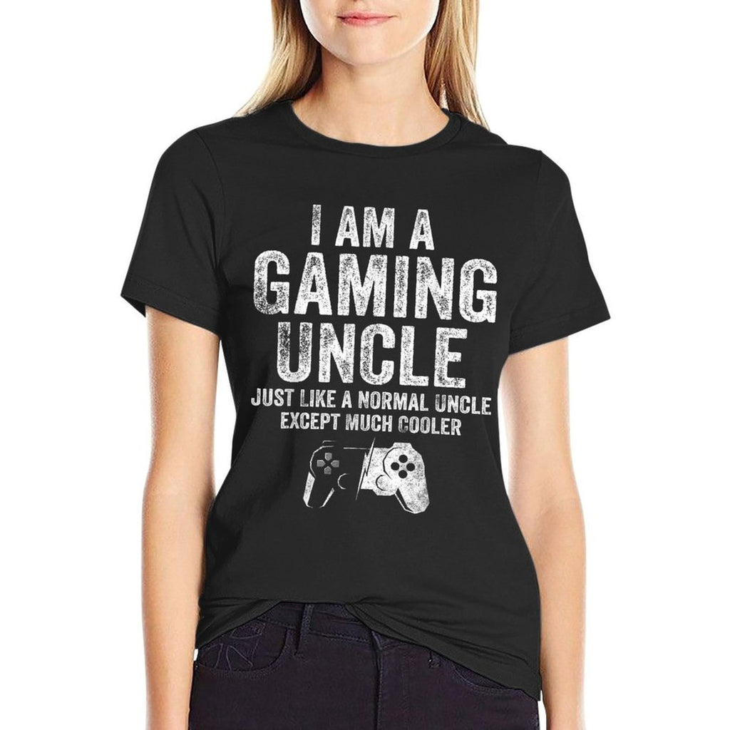 I Am A Gaming Uncle Funny Video Gamer Gift Video Game Lover  Trendy Pattern T-Shirt