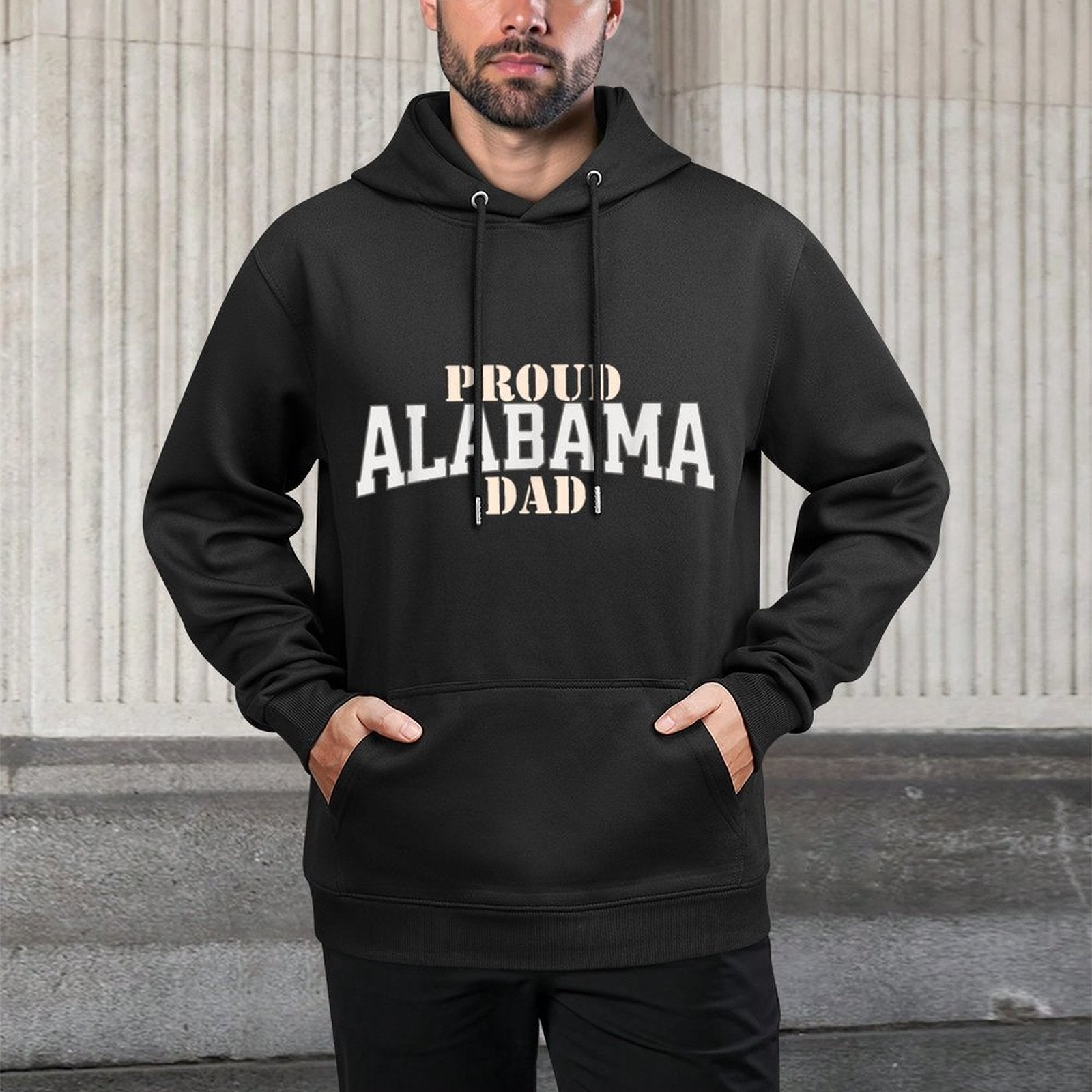 Proud Alabama Dad. Fathers Day, Birthday, Christmas Versatile Streetwear Hoodie
