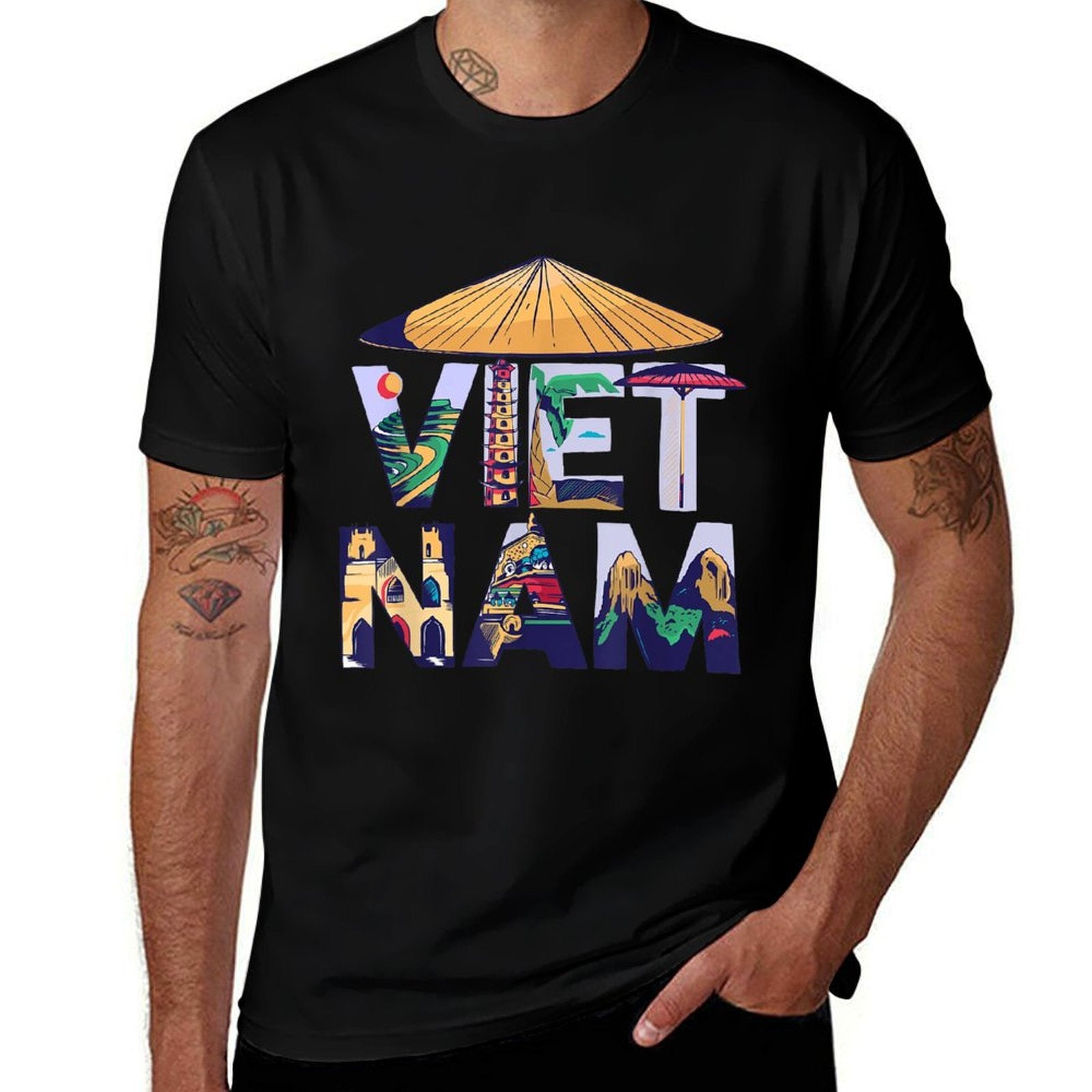 Vietnam Southeast Asia Souvenir Holidays in Paradise Gift  Wrinkle-resistant T-Shirt