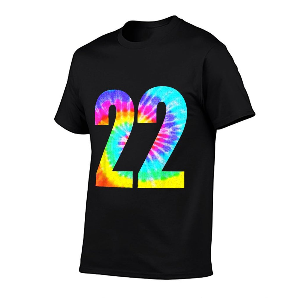 Colorful Tie Dye 22nd Birthday Or Number 22 Team Event  Classic T-Shirt