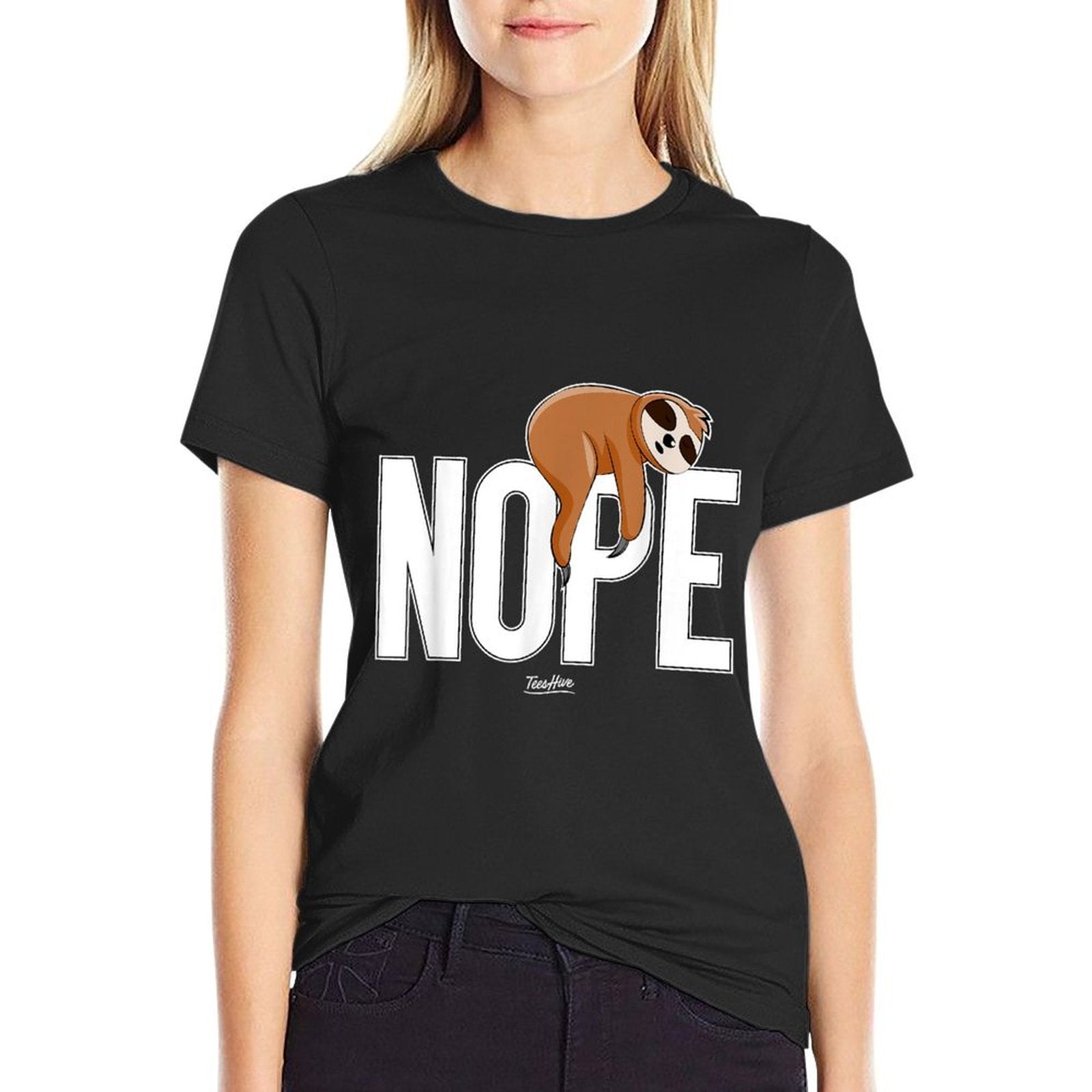 Men Nope Sloth  Stretchy T-Shirt