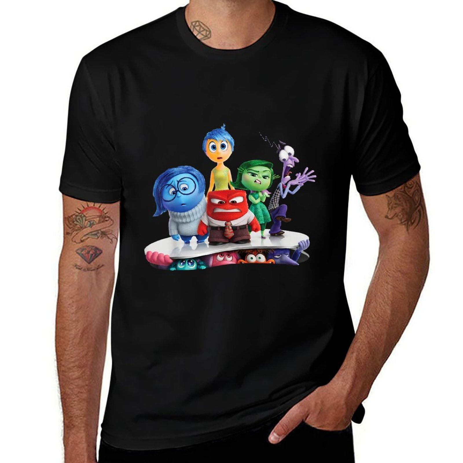 Disney Pixar Inside Out 2 Emotional Group Movie Poster  Versatile T-Shirt