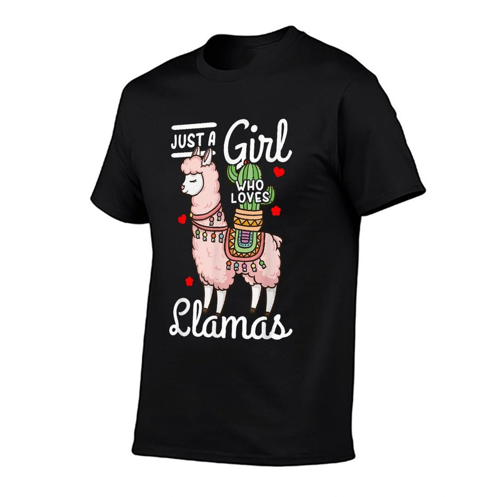 Llama Just A Girl Who Loves Llamas  Moisture-wicking T-Shirt