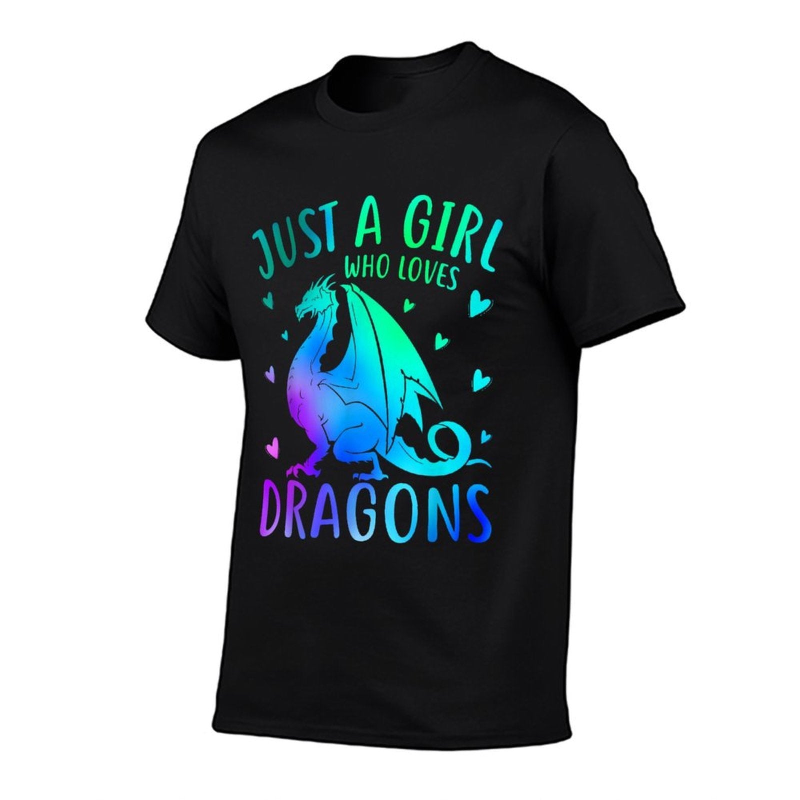 Cute Just A Girl Who Loves Dragons Women And Girls  Wrinkle-resistant T-Shirt