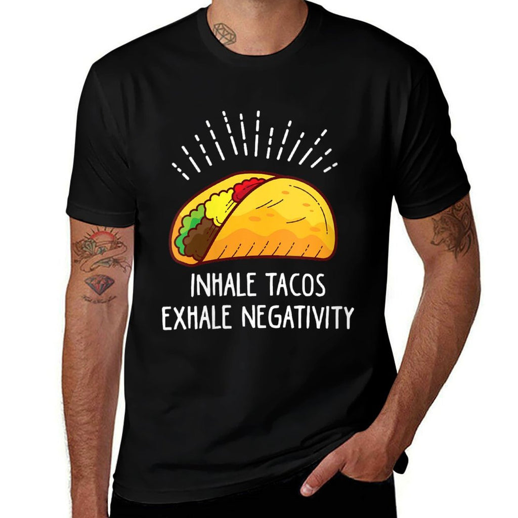 Womens Inhale Tacos Exhale Negativity Funny Taco  Affordable Price T-Shirt