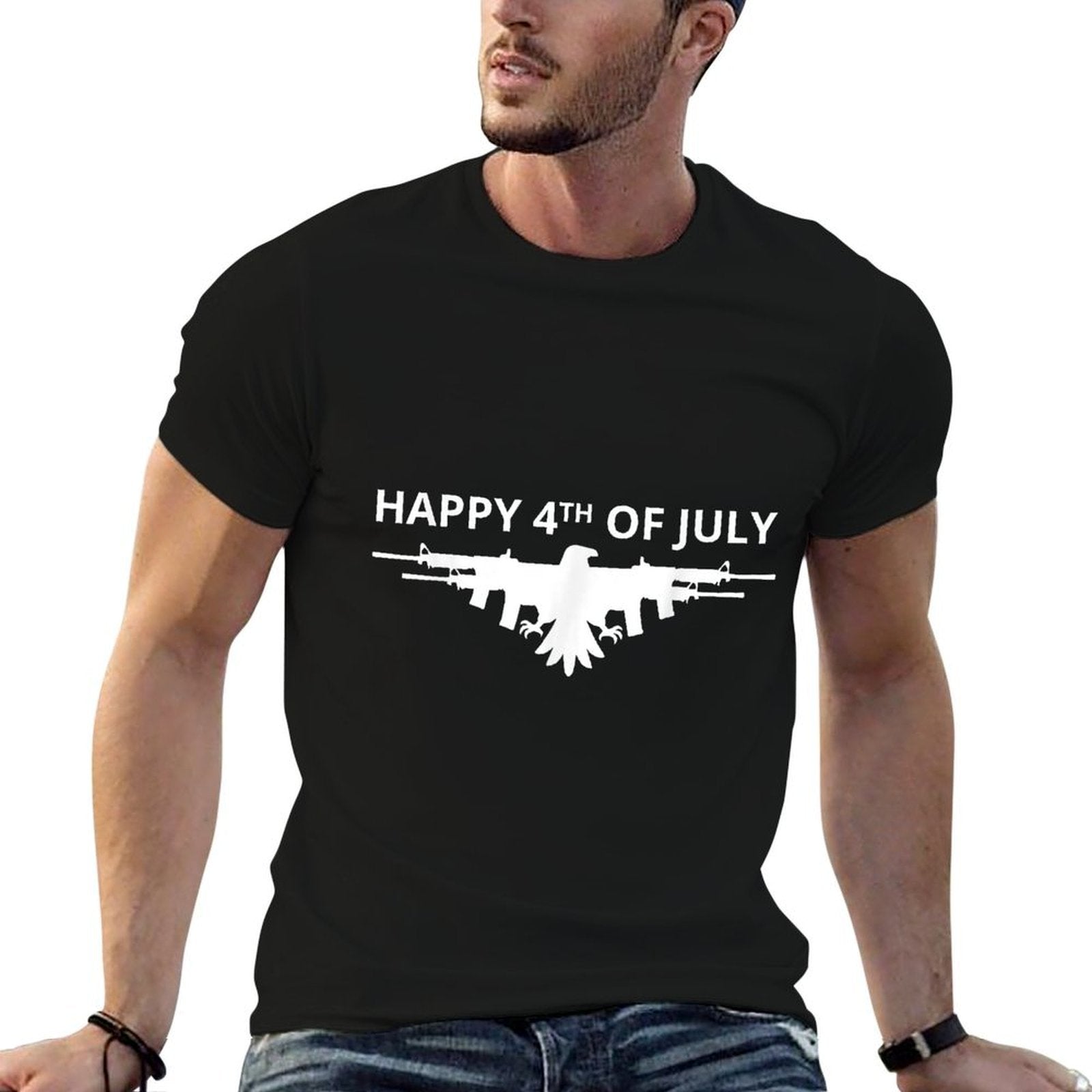 American Eagle Gun Wings 4th Of July T  Soft T-Shirt