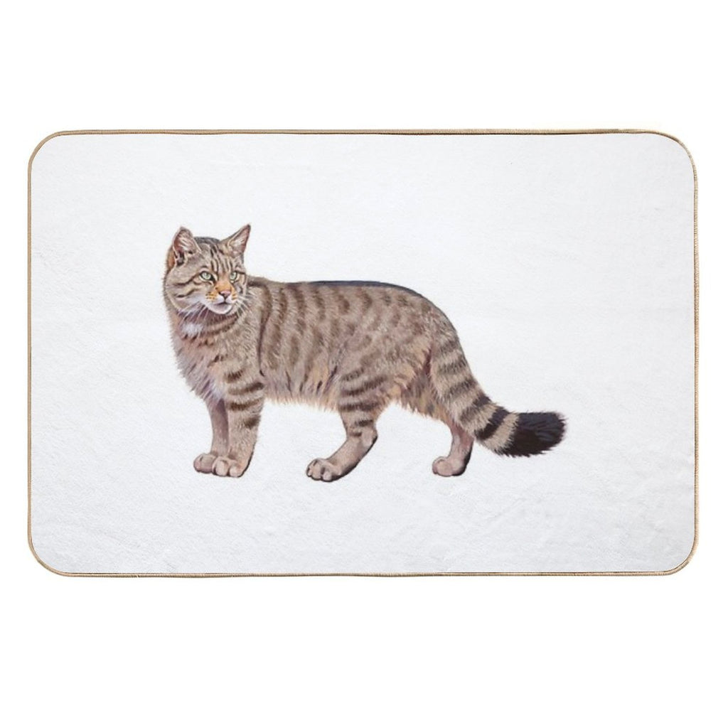 European Wild Cat  Rapid-Drying Bath Mat