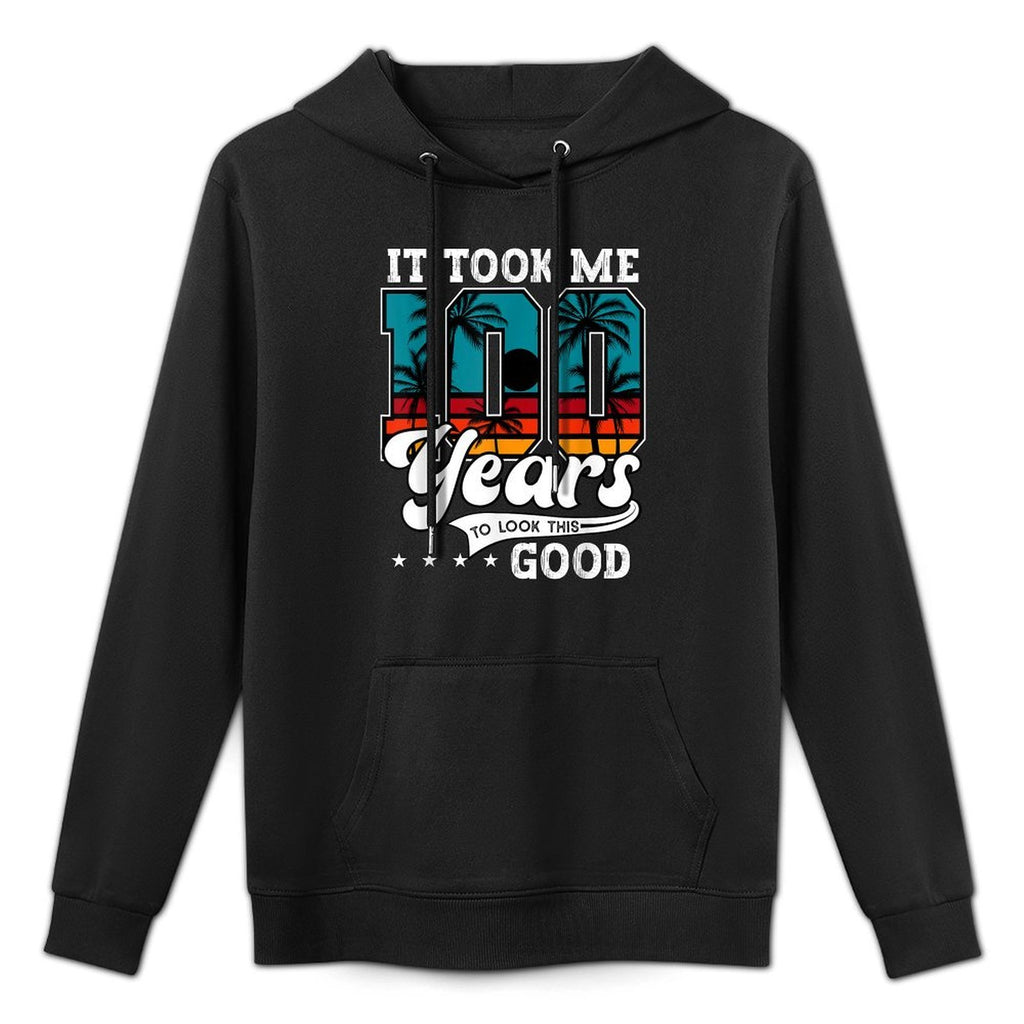 100th Birthday For Men Women Gift 100 Years Old Bday Kangaroo Pocket Hoodie