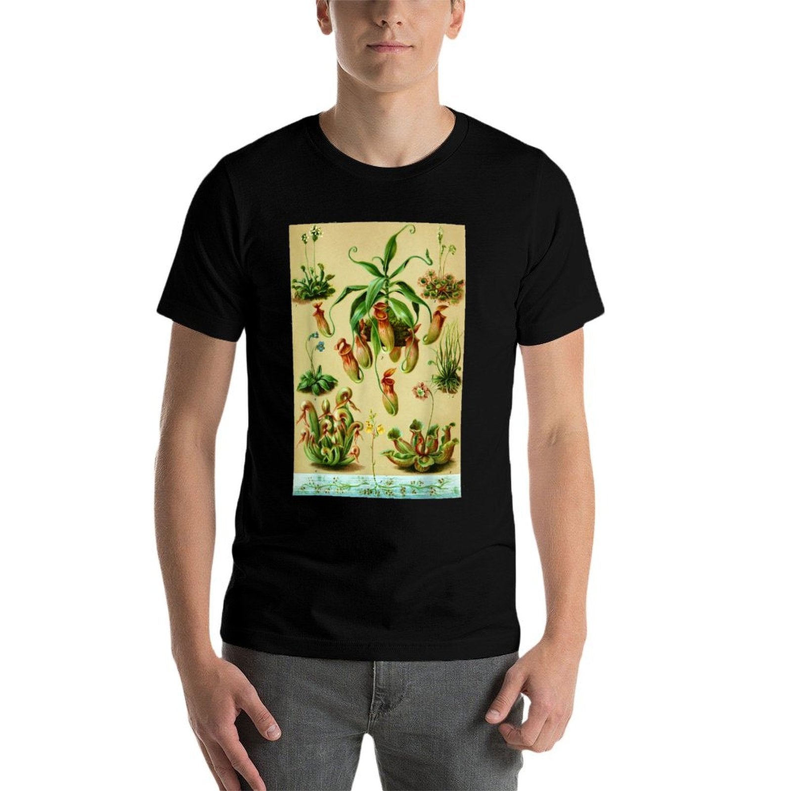 Vintage Carnivorous Plants Sarracenia Botanical  Slim-fit Cut T-Shirt
