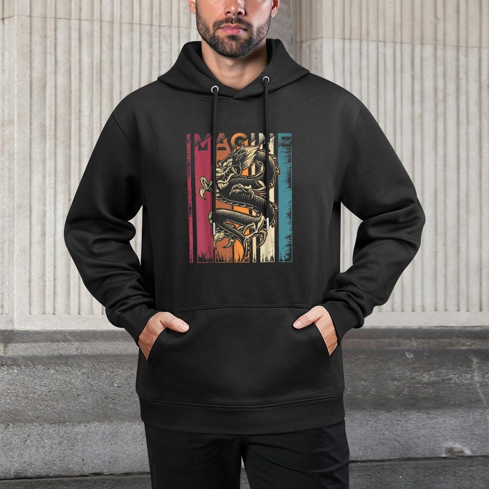 Imagine Dragon Vintage Cool Art Moisture-Wicking Hoodie