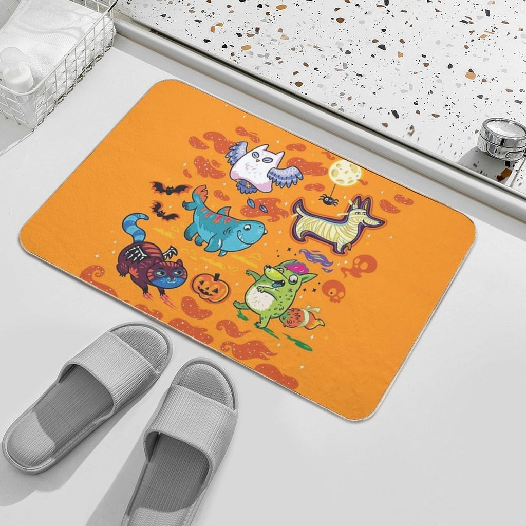 Crazy Halloween Night  Long-Lasting Bath Mat