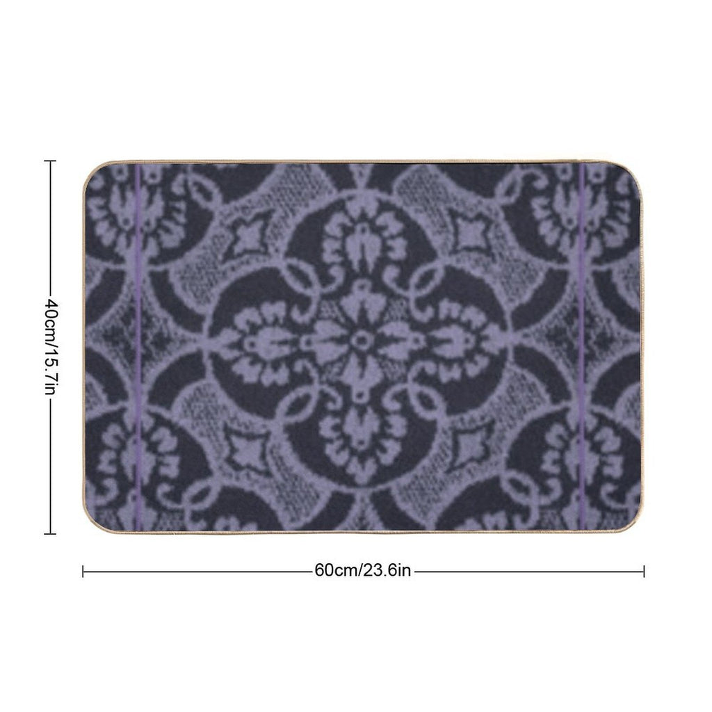 2023 New Digital Lavender Floral Pattern  Easy To Clean Bath Mat