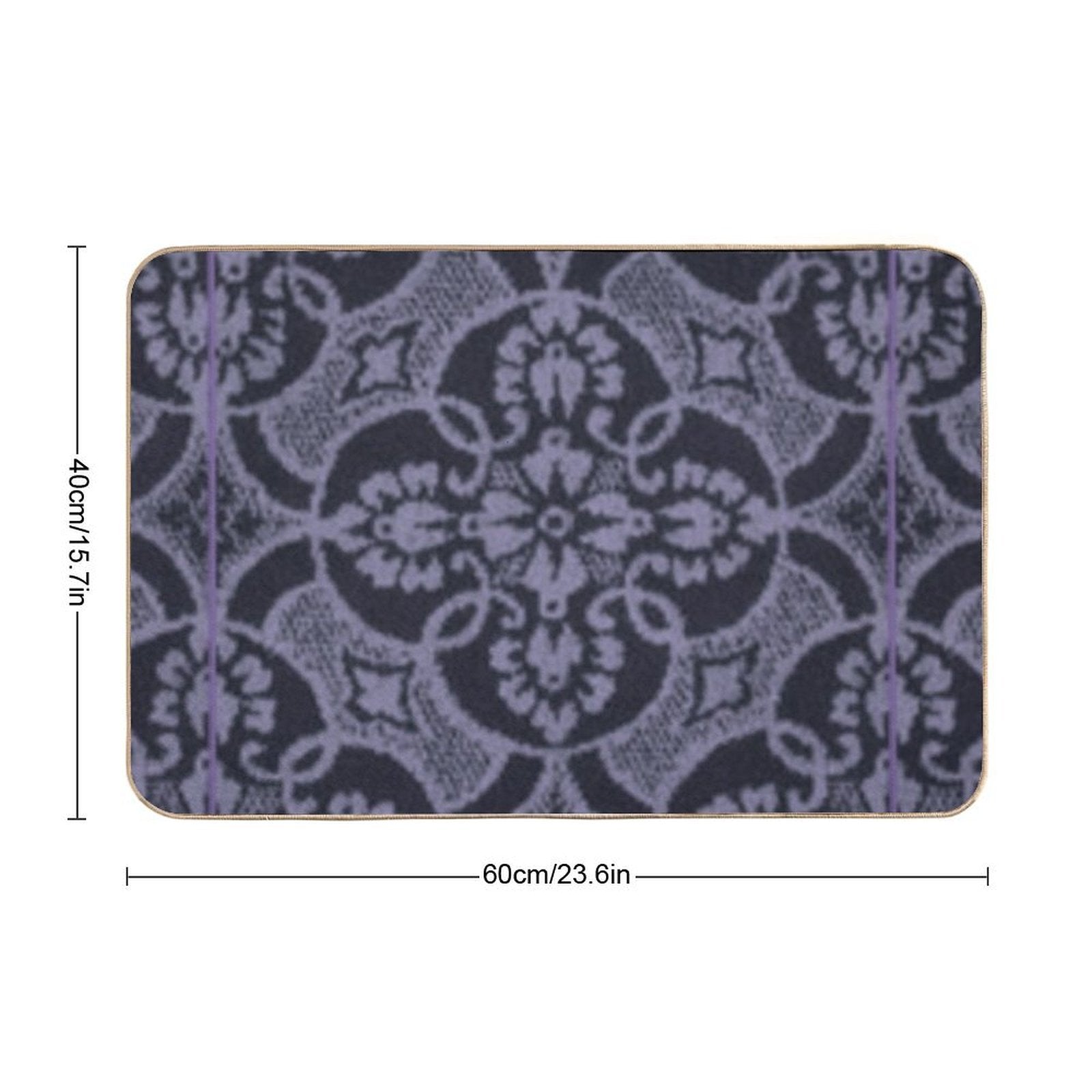 2023 New Digital Lavender Floral Pattern  Easy To Clean Bath Mat
