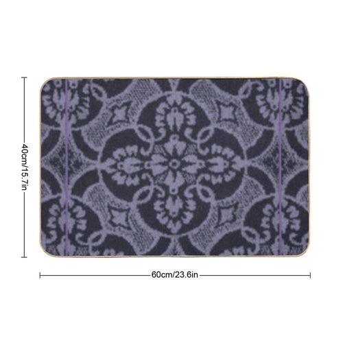 2023 New Digital Lavender Floral Pattern  Easy To Clean Bath Mat
