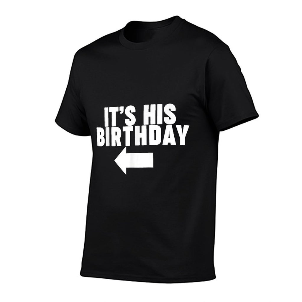 It's His Birthday  Oversized Silhouette T-Shirt