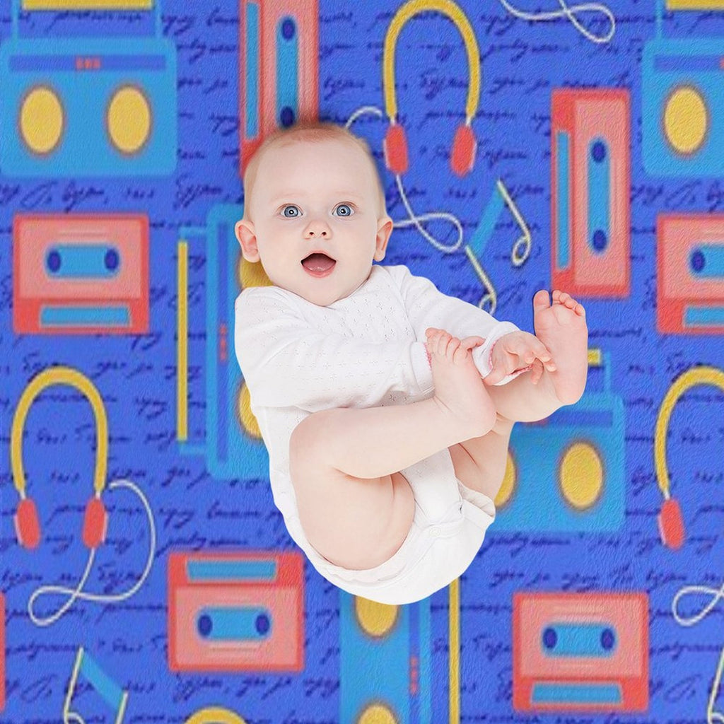 Cool Retro Music Travel-friendly Throw Blanket