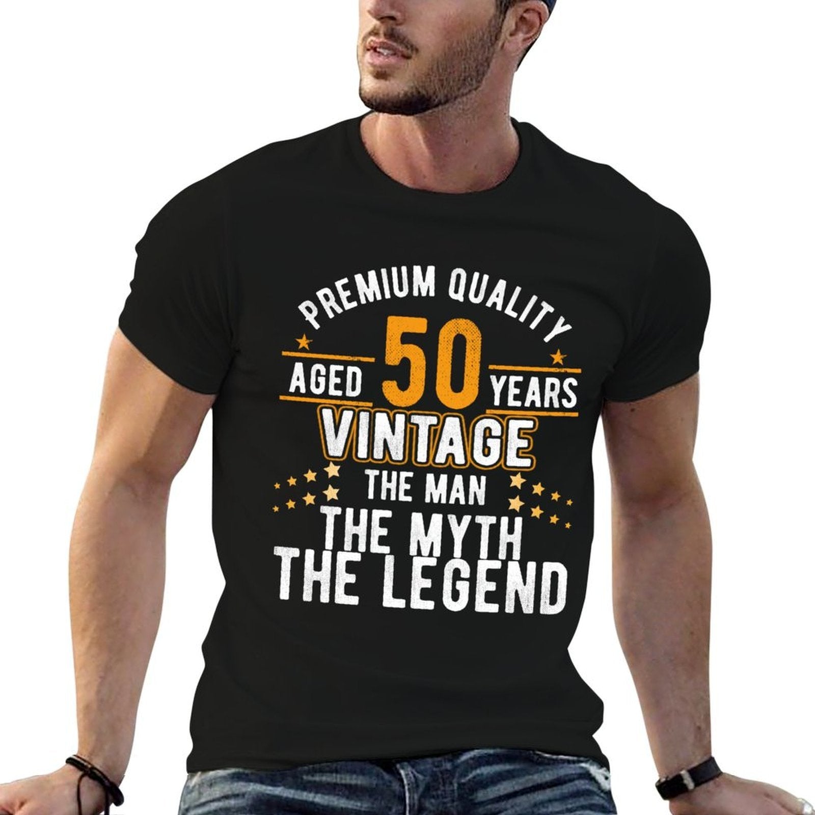 Vintage Dude The Man Myth Legend 50 Yrs 50th Birthday  Moisture-wicking T-Shirt