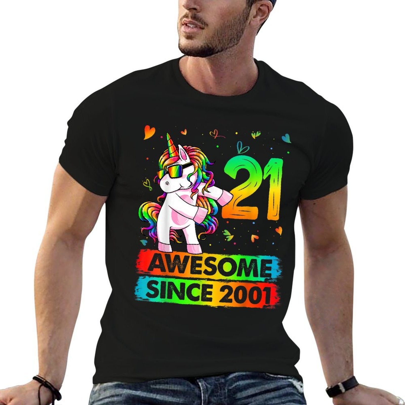 21 Year Old Unicorn Flossing 21st Birthday Unicorn Party  Affordable Price T-Shirt