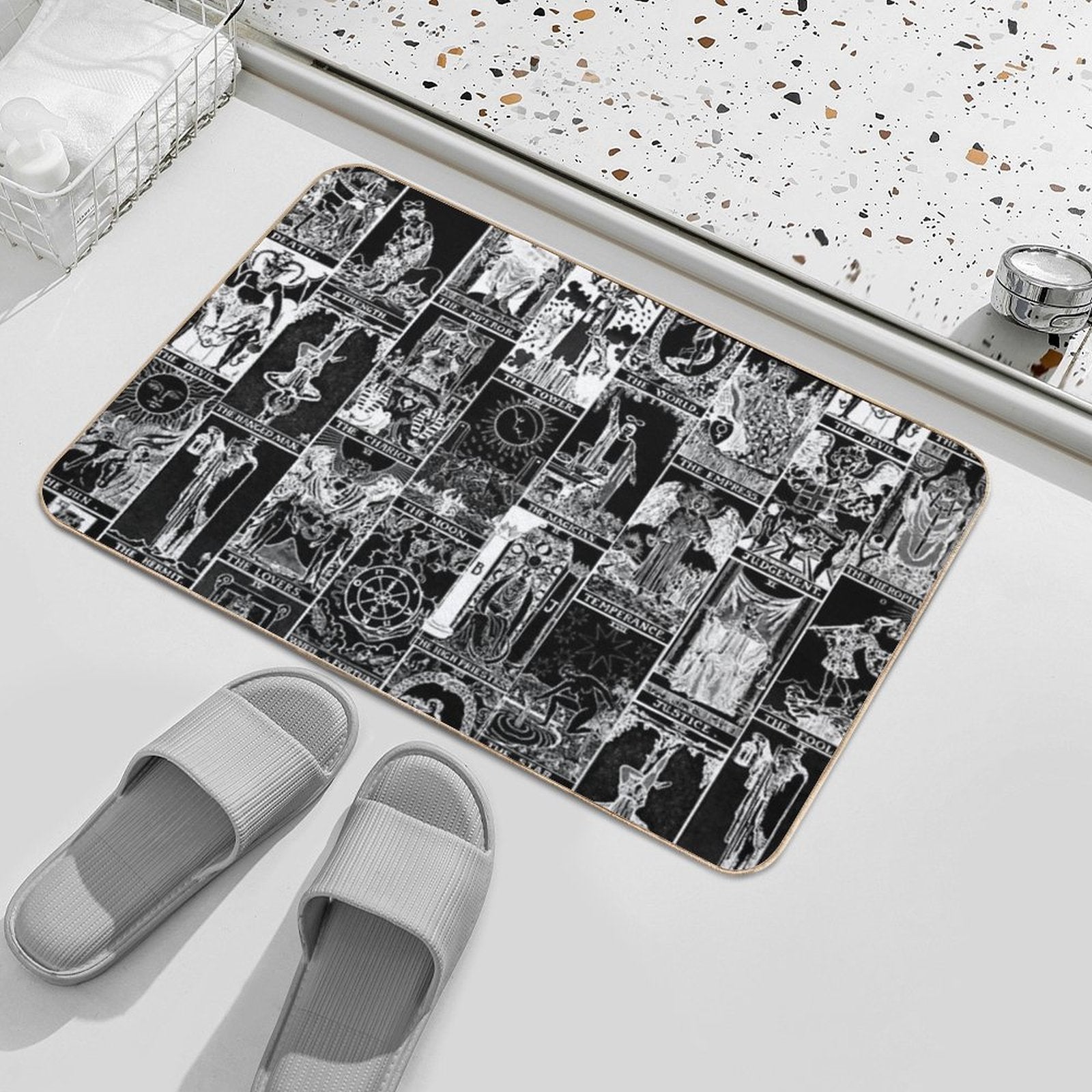 The Major Arcana of Tarot Patchwork  Multi-Purpose Bath Mat