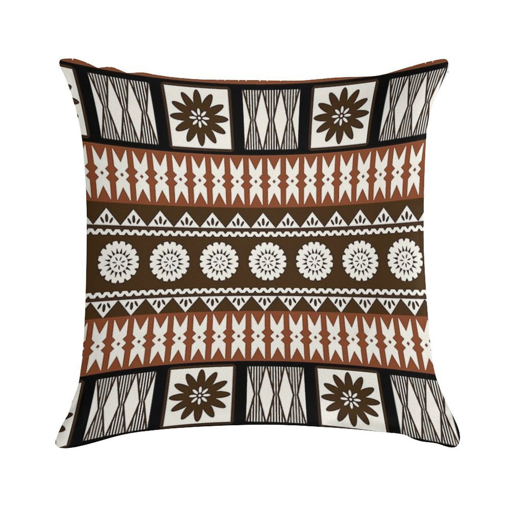 Fijian Masi - Tapa Soft Multiple Sizes Throw Pillow