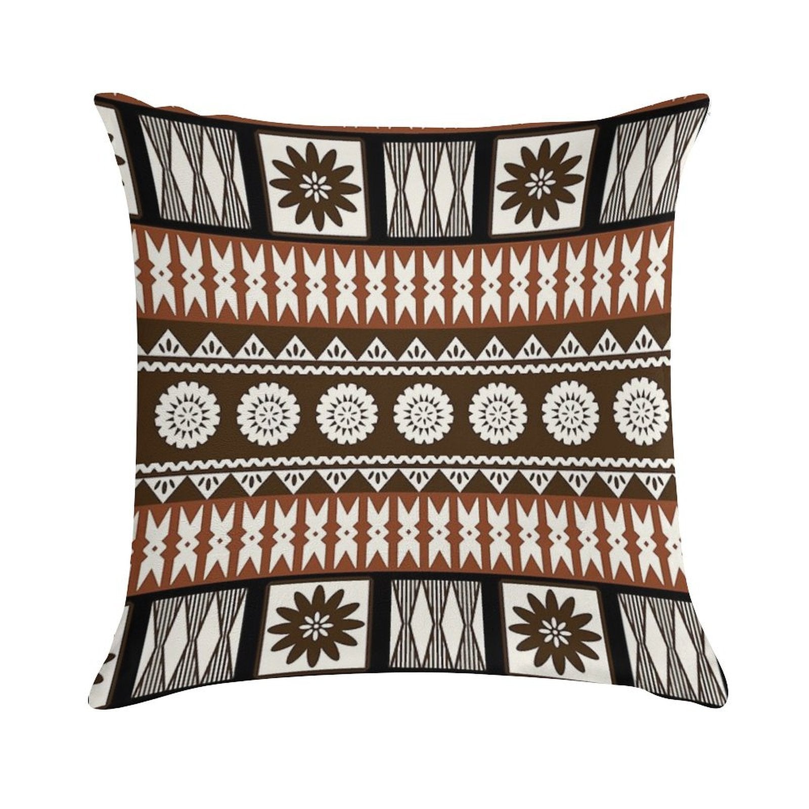 Fijian Masi - Tapa Soft Multiple Sizes Throw Pillow