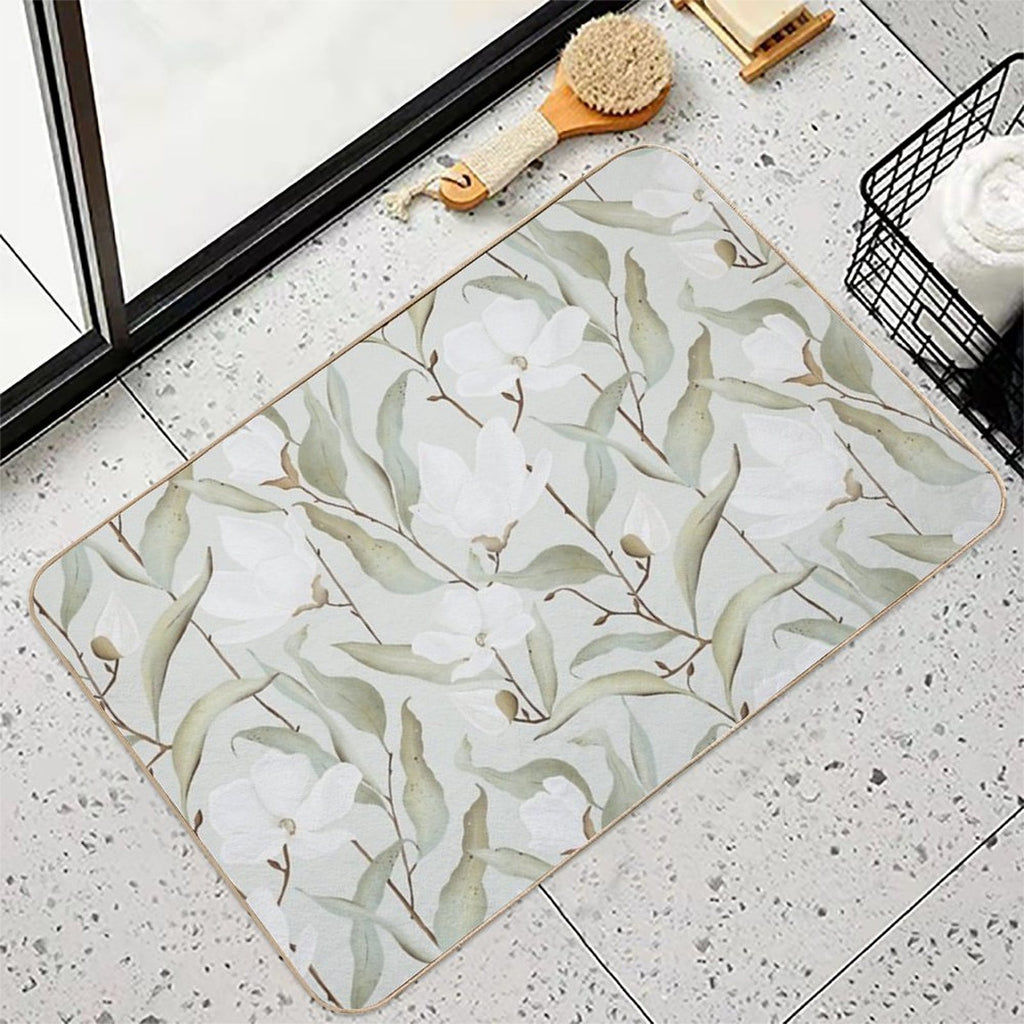 Magnolia Lane Floral Print  Repositionable Bath Mat