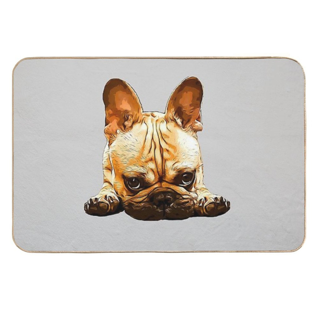 French Bulldog Puppy Cute  Absorbent Bath Mat