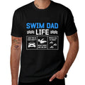 Swim Dad Life Swimming Dad Of A Swimmer Dad Swim Father  Rolled Sleeves T-Shirt