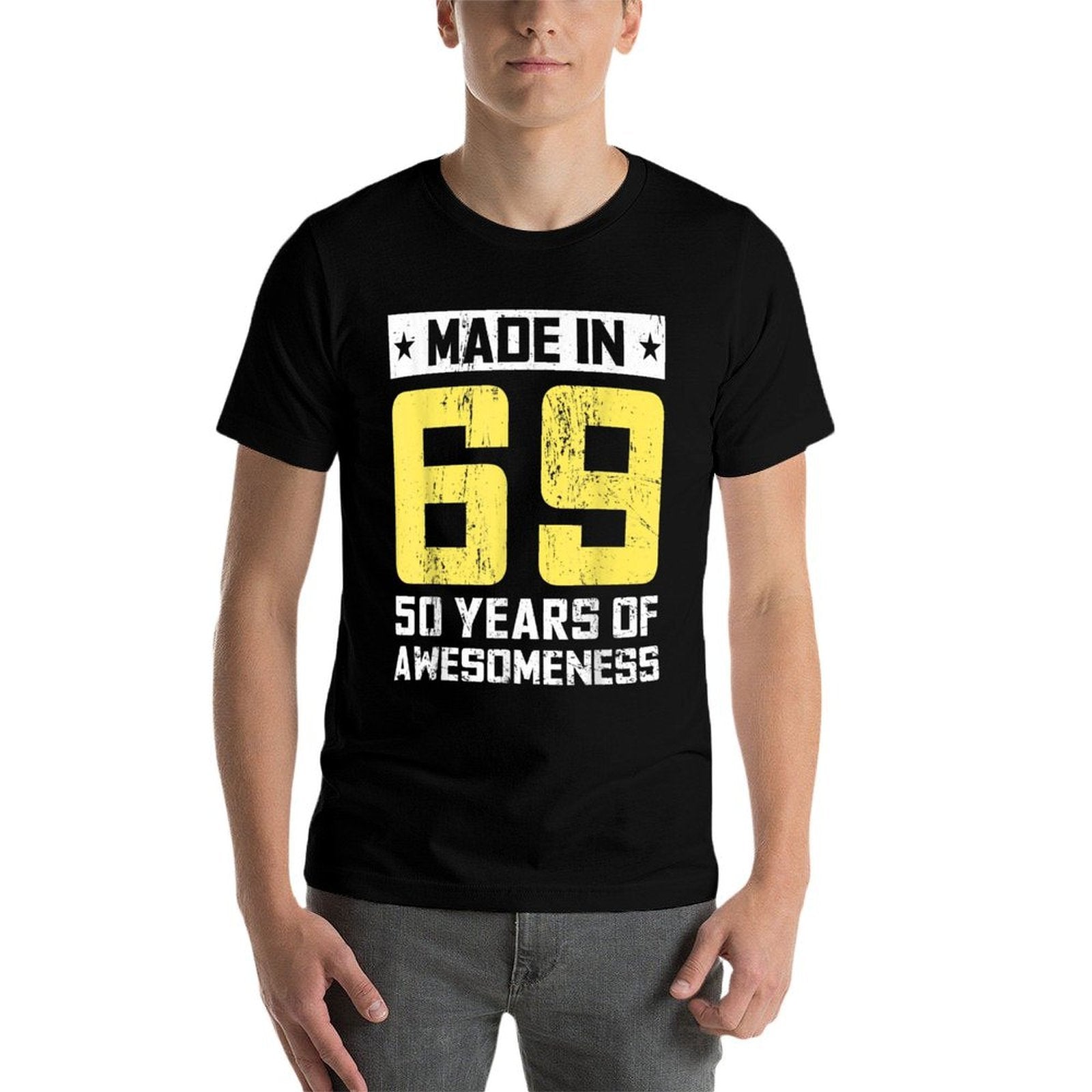 Made in 69 50 Years of Awesomeness 50th Birthday  Tagless Design T-Shirt