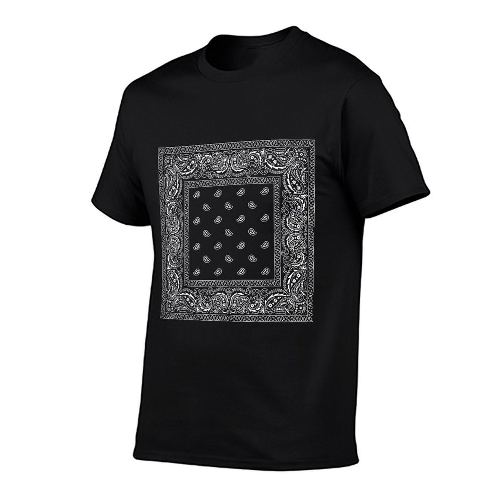 Black Or Dark Bandanna  Heathered Texture T-Shirt