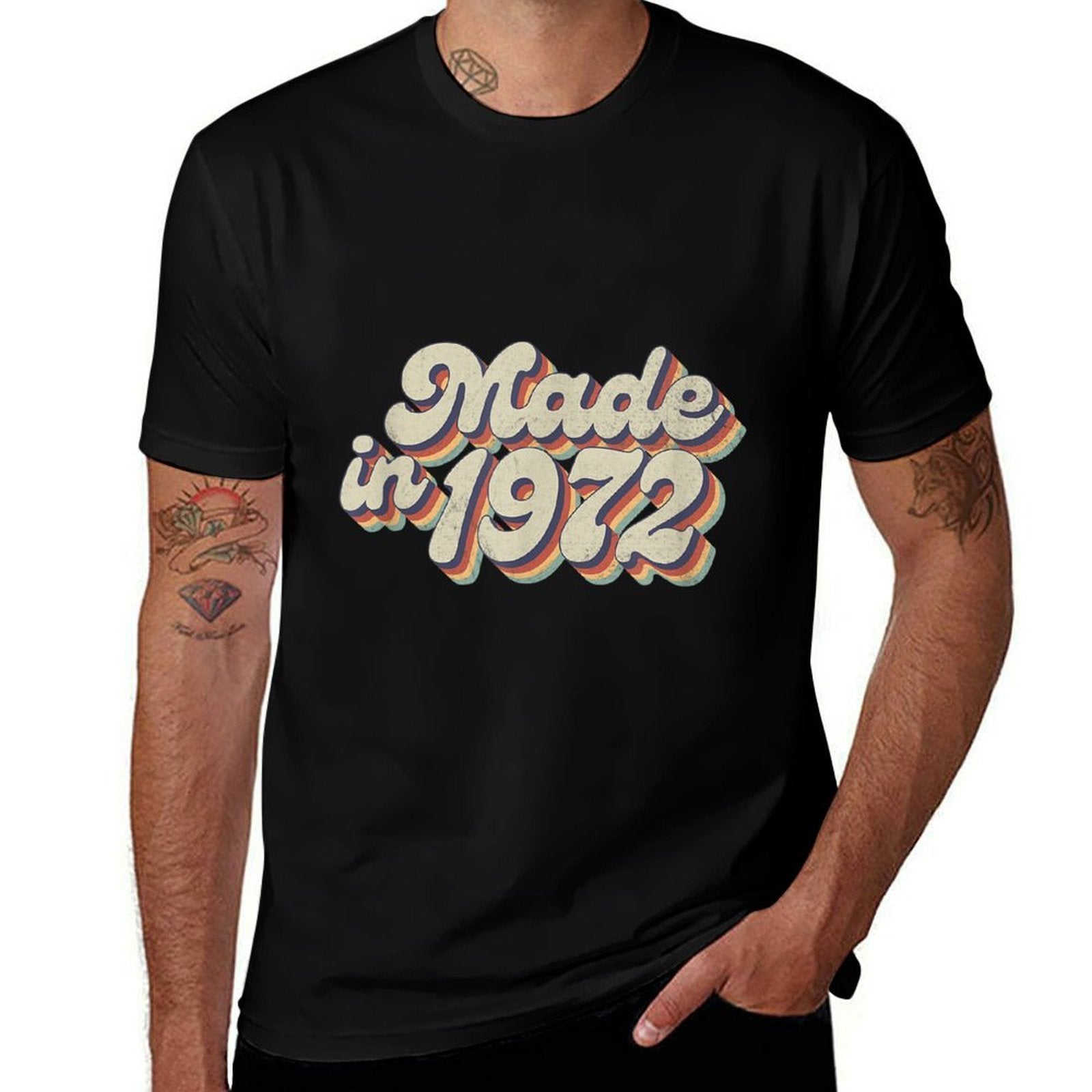 70s Made in 1972 - 50 Year Old - Vintage 50th Birthday  Lightweight T-Shirt