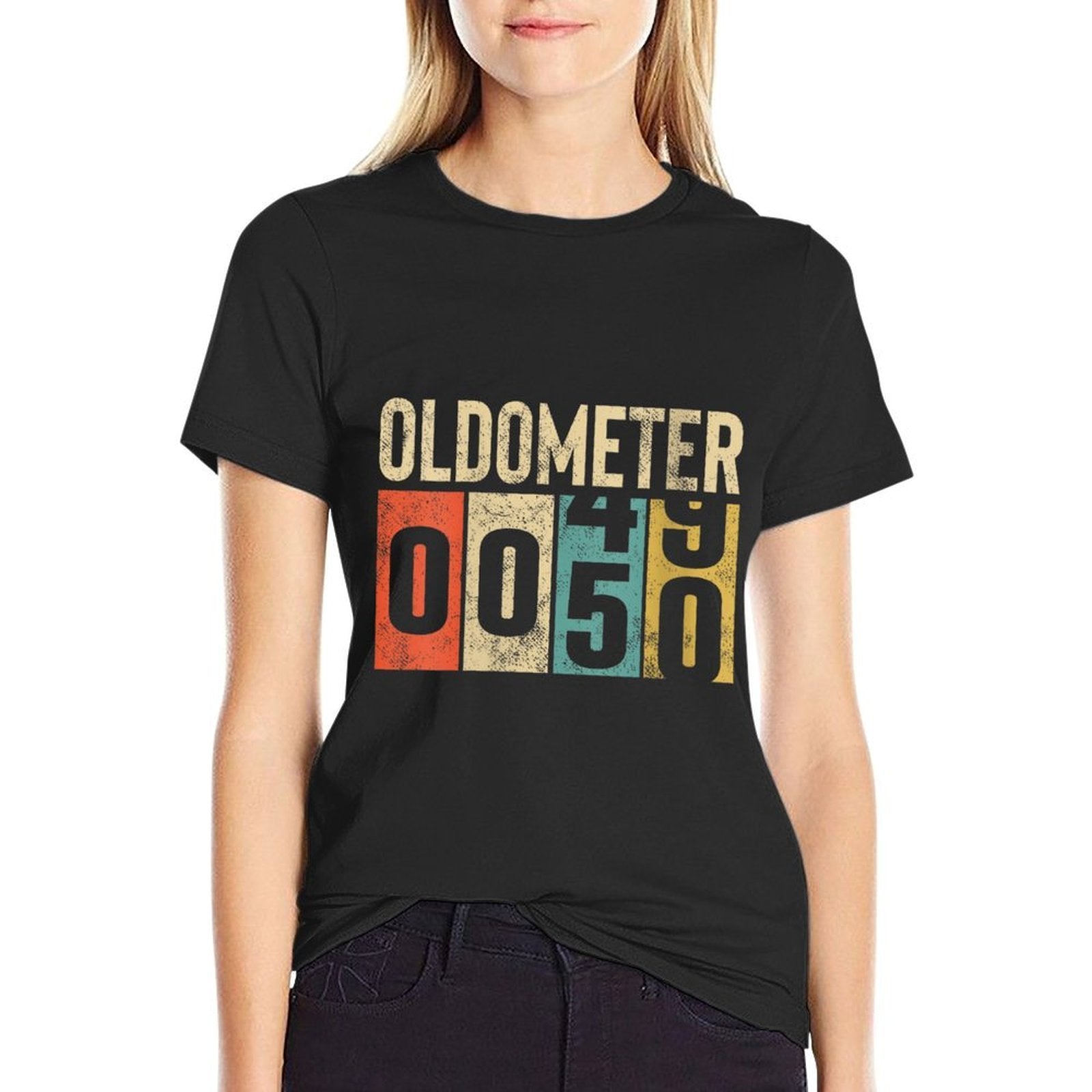 Funny 50 Years Old Oldometer Vintage 50th Birthday Odometer  Vintage-inspired T-Shirt